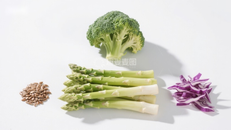 高清大图下载【趣麦麦图】新鲜蔬菜与种子静物展示