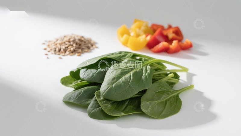 高清大图下载【趣麦麦图】新鲜蔬菜与谷物食材展示