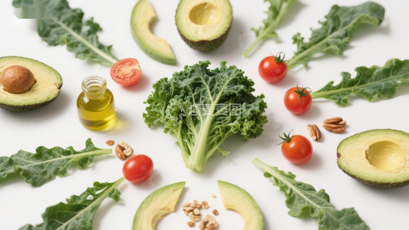 高清大图下载【趣麦麦图】新鲜蔬菜与健康食材组合