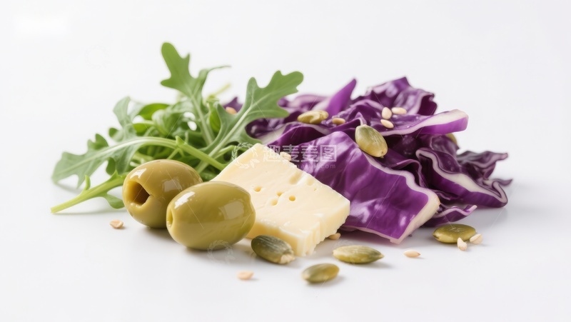 高清大图下载【趣麦麦图】新鲜蔬菜与奶酪组合