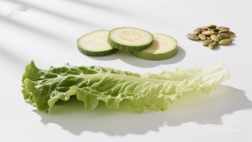 生菜与西葫芦切片静物