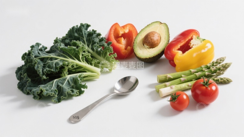高清大图下载【趣麦麦图】新鲜蔬菜与餐具静物