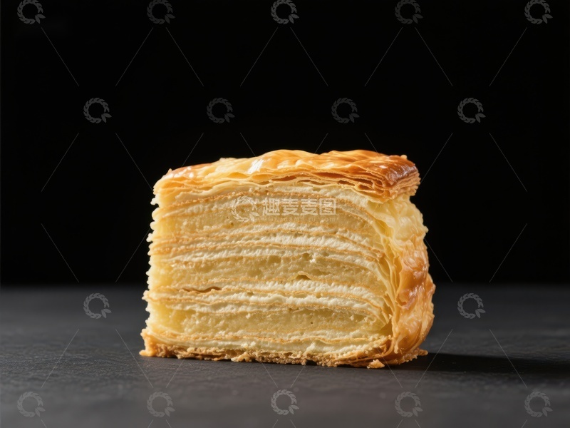高清大图下载【趣麦麦图】层层酥脆的千层糕