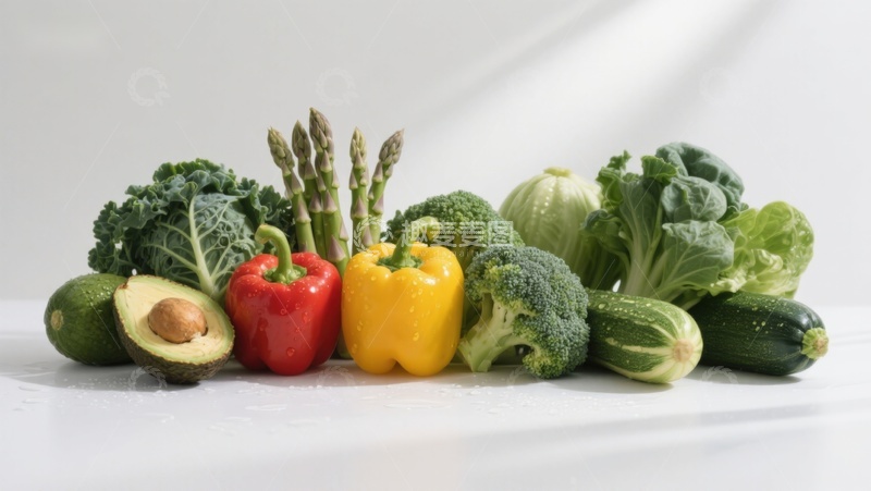 高清大图下载【趣麦麦图】新鲜蔬菜组合展示