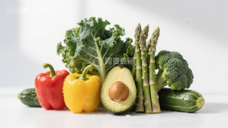 高清大图下载【趣麦麦图】新鲜蔬菜与牛油果组合