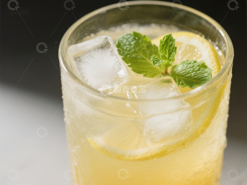 高清大图下载【趣麦麦图】冰爽柠檬薄荷饮品