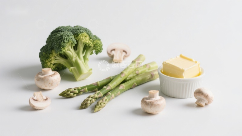 高清大图下载【趣麦麦图】新鲜蔬菜与黄油静物