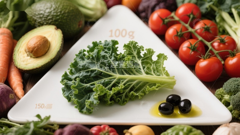 高清大图下载【趣麦麦图】新鲜蔬菜与橄榄油摆盘