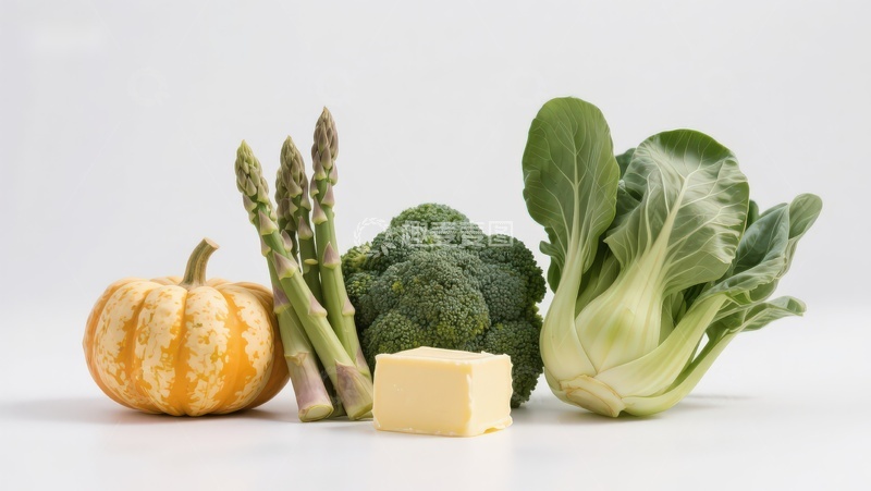 高清大图下载【趣麦麦图】新鲜蔬菜与黄油静物展示