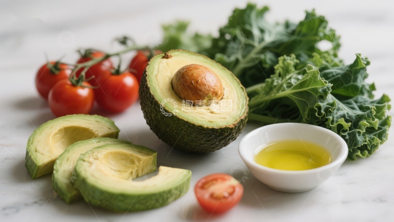 高清大图下载【趣麦麦图】新鲜食材摆拍：牛油果与蔬菜