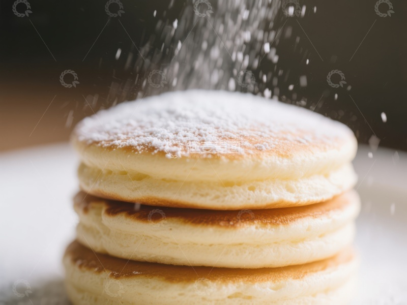 高清大图下载【趣麦麦图】撒糖粉的松饼堆