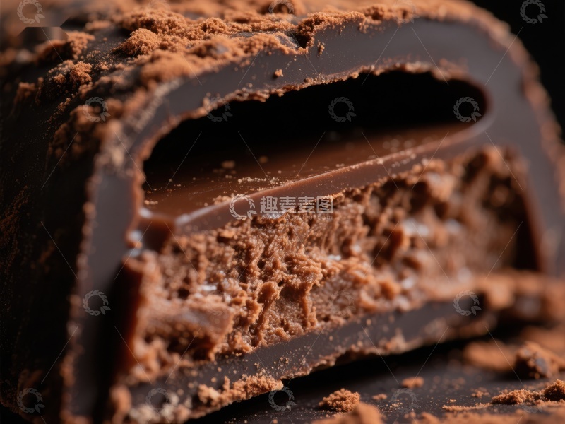 高清大图下载【趣麦麦图】浓郁巧克力夹心特写