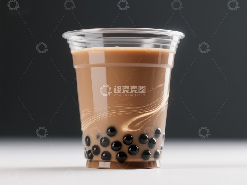 高清大图下载【趣麦麦图】一杯珍珠奶茶特写