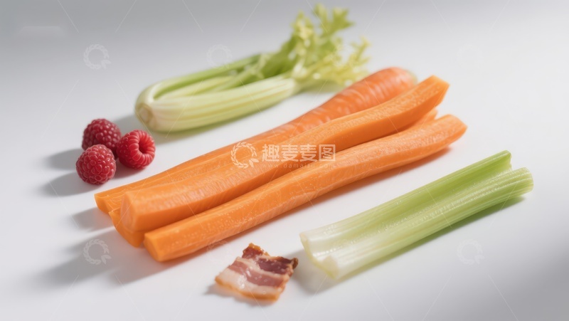 高清大图下载【趣麦麦图】胡萝卜芹菜培根覆盆子
