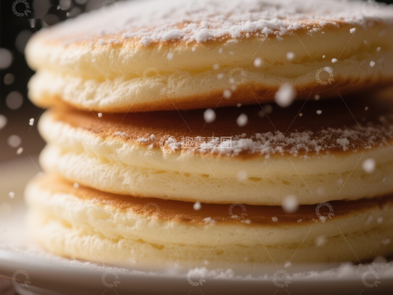 高清大图下载【趣麦麦图】松软可口的糖粉煎饼