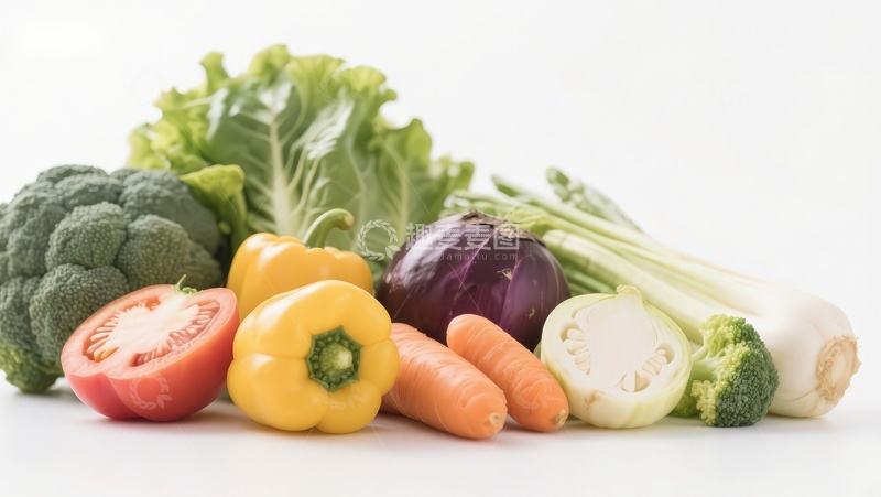 高清大图下载【趣麦麦图】新鲜蔬菜组合展示