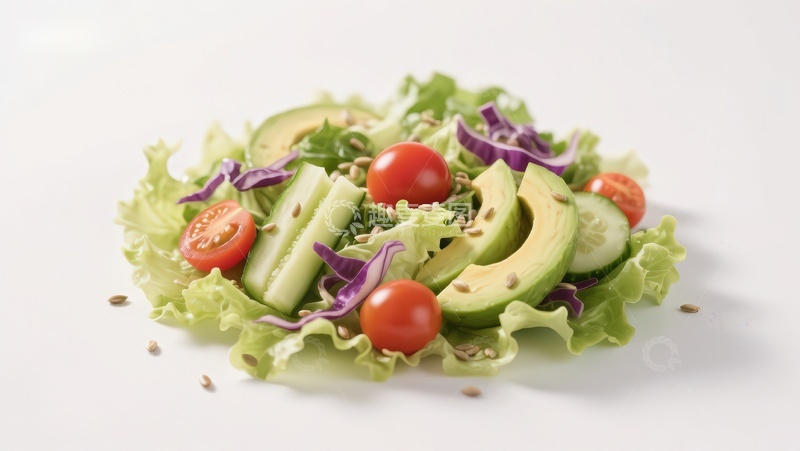 高清大图下载【趣麦麦图】新鲜蔬菜沙拉特写