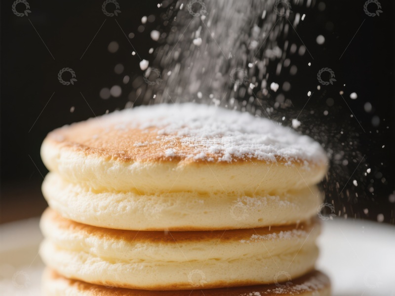 高清大图下载【趣麦麦图】撒糖粉的松饼堆