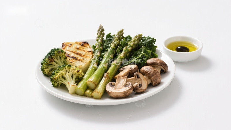 高清大图下载【趣麦麦图】烤蔬菜拼盘配橄榄油