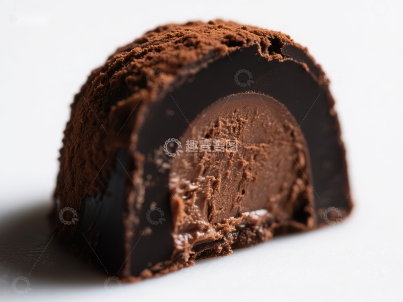 高清大图下载【趣麦麦图】切开的巧克力甜点特写