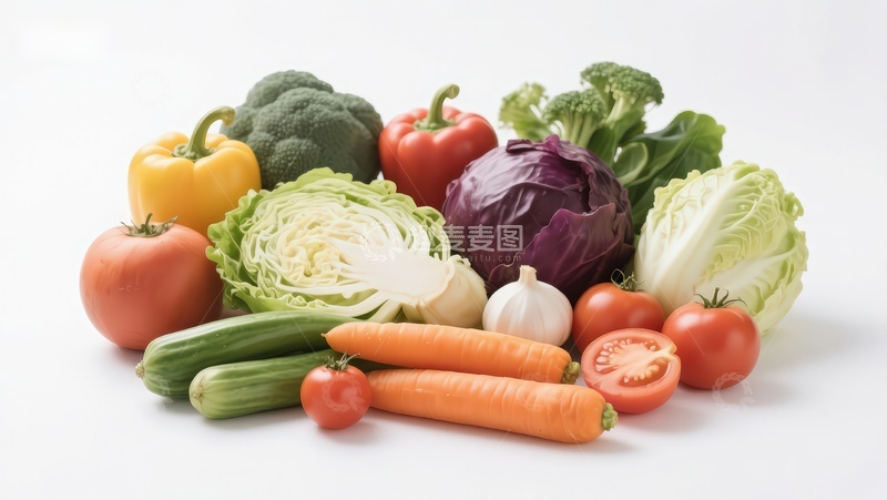 高清大图下载【趣麦麦图】新鲜蔬菜组合展示