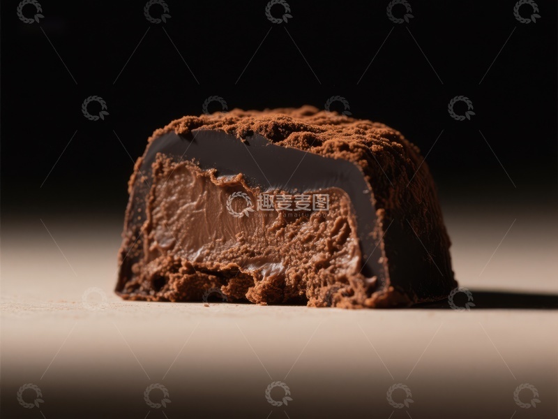 高清大图下载【趣麦麦图】切开的巧克力甜点特写