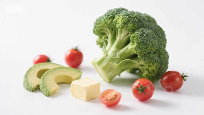 高清大图下载【趣麦麦图】新鲜蔬菜与鳄梨切片