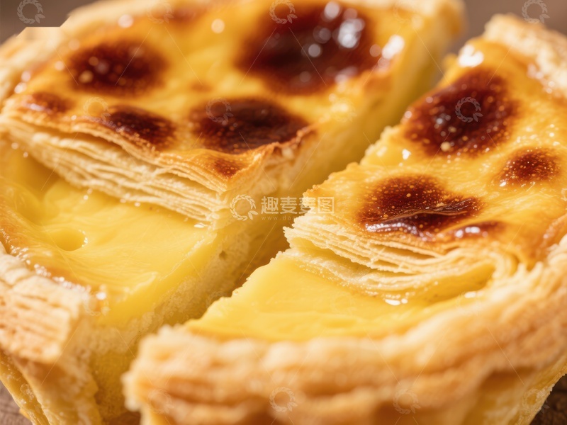 高清大图下载【趣麦麦图】-金黄蛋挞，酥皮香甜