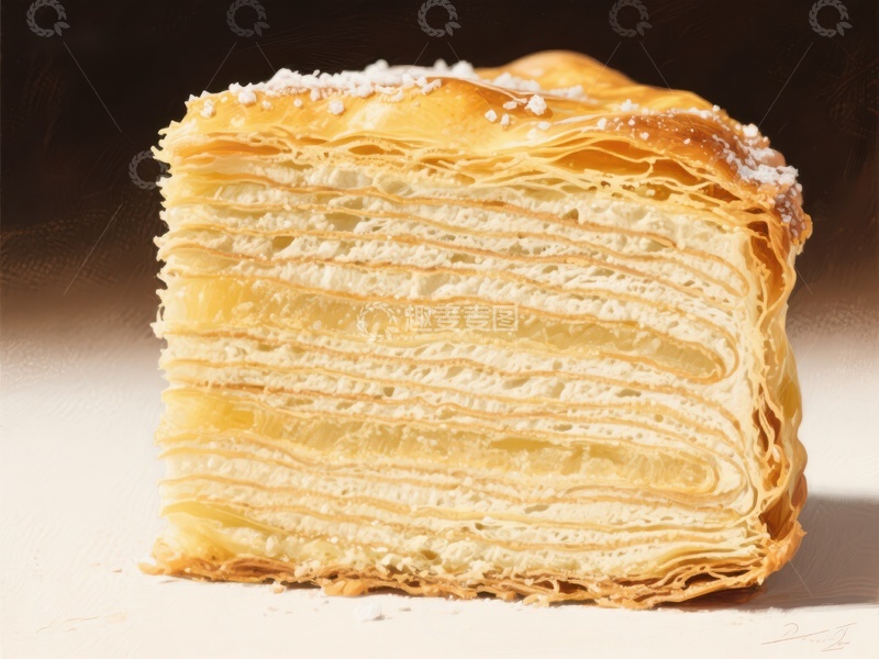 高清大图下载【趣麦麦图】层层叠叠的酥皮糕点