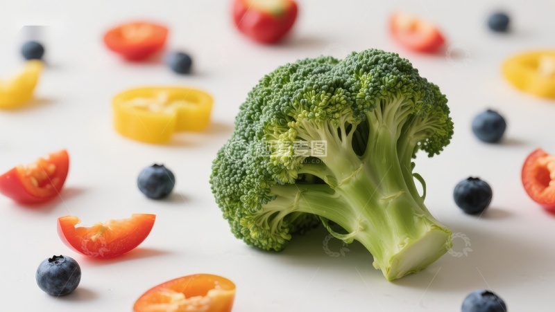 高清大图下载【趣麦麦图】新鲜西兰花与多彩蔬果