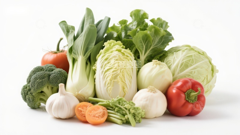高清大图下载【趣麦麦图】新鲜蔬菜组合展示