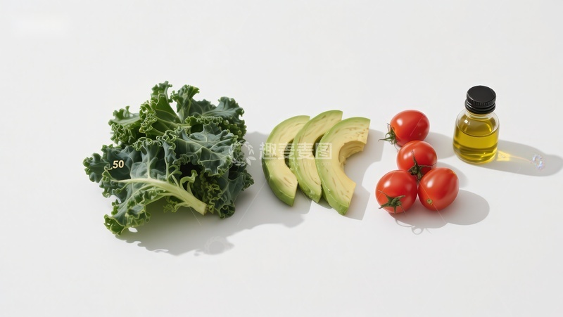 高清大图下载【趣麦麦图】新鲜蔬菜与橄榄油摆拍