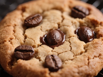 咖啡豆点缀的香脆饼干