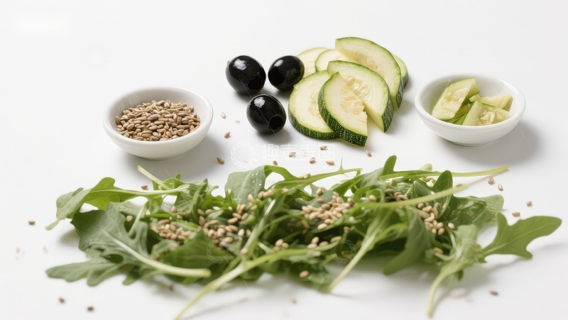 高清大图下载【趣麦麦图】新鲜蔬菜与香草食材组合