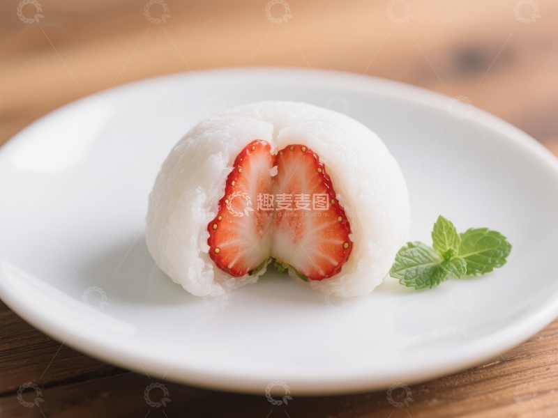 高清大图下载【趣麦麦图】草莓大福，清新美味
