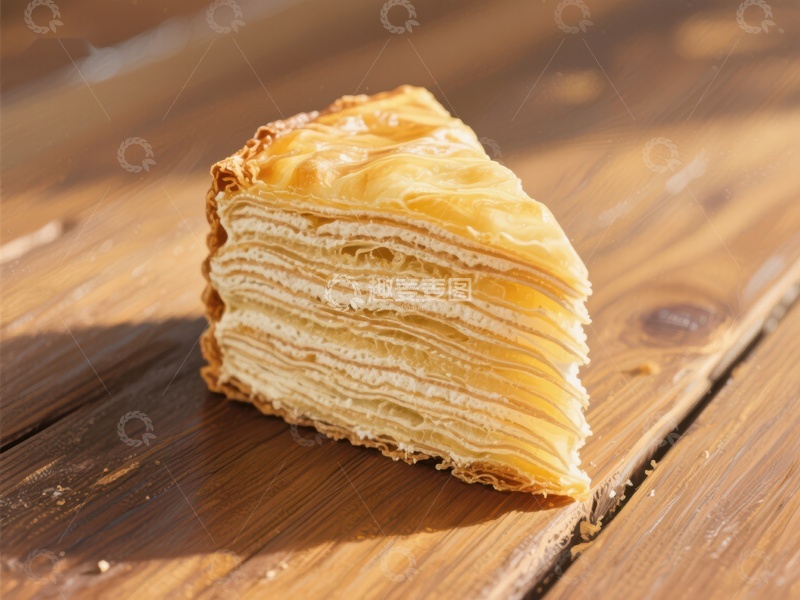 高清大图下载【趣麦麦图】酥脆千层糕点特写