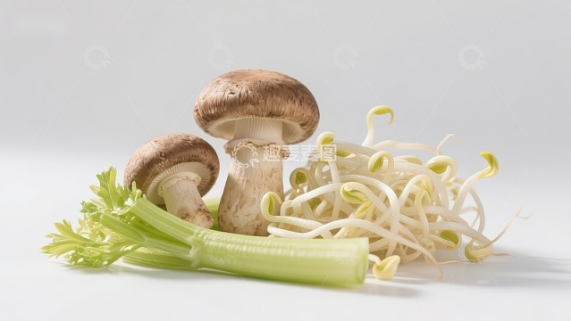 新鲜蔬菜与菌类组合