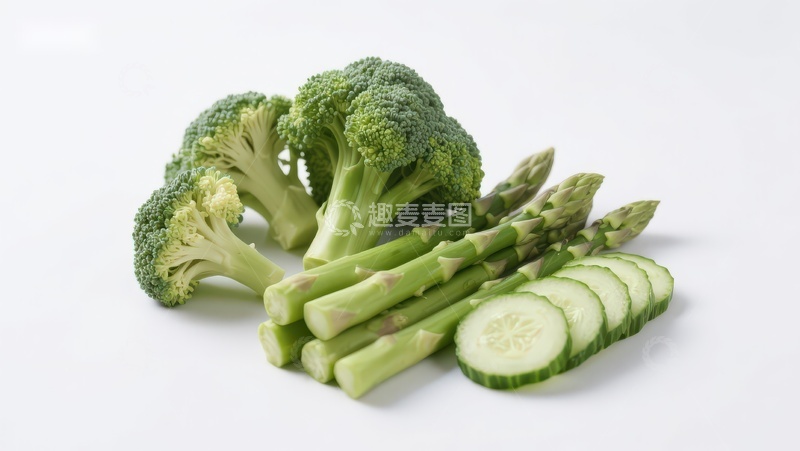 高清大图下载【趣麦麦图】新鲜绿色蔬菜组合