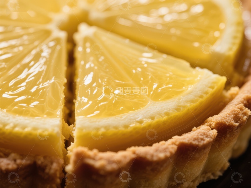 高清大图下载【趣麦麦图】柠檬切片挞的特写