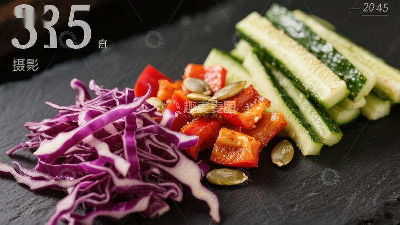 高清大图下载【趣麦麦图】切片蔬菜摆盘特写