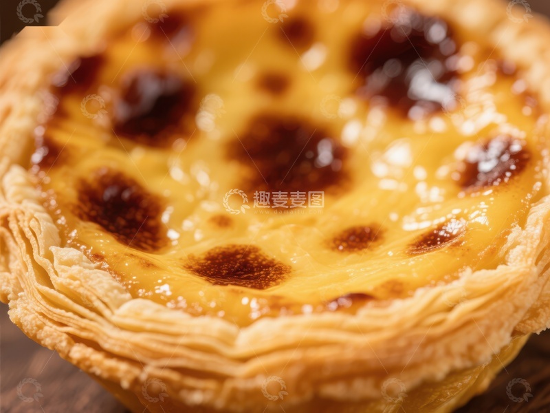 高清大图下载【趣麦麦图】金黄蛋挞，酥皮香甜
