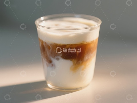 冰咖啡与牛奶的完美融合