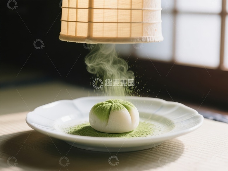 抹茶甜点散发香气