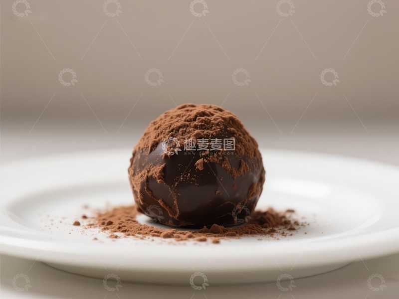 高清大图下载【趣麦麦图】巧克力松露球特写