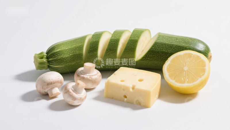 高清大图下载【趣麦麦图】新鲜蔬菜与奶酪静物组合