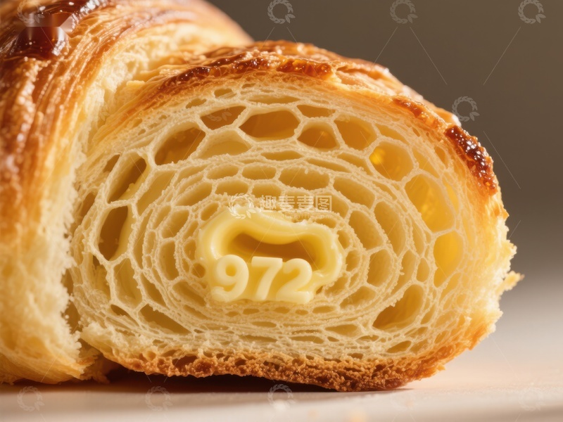 高清大图下载【趣麦麦图】黄油填充的酥脆羊角面包