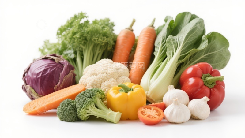 高清大图下载【趣麦麦图】新鲜蔬菜组合展示