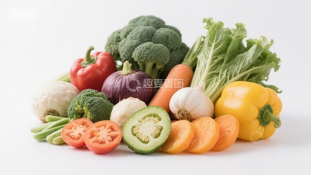 新鲜蔬菜组合展示