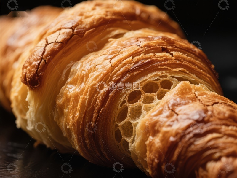高清大图下载【趣麦麦图】金黄酥脆的羊角面包