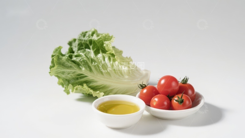 高清大图下载【趣麦麦图】新鲜蔬菜与橄榄油摆拍